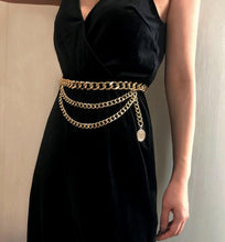 Load image into Gallery viewer, New Fashion Girls Metal Waist Chain Gold Plated Belt Decoration Belt for Dresses Women Circle Metal String Designer Belts