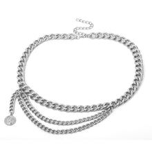 Load image into Gallery viewer, New Fashion Girls Metal Waist Chain Gold Plated Belt Decoration Belt for Dresses Women Circle Metal String Designer Belts