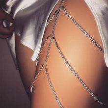 Load image into Gallery viewer, AWAYTR Sexy Leg Rhinestone Chain for Women Jewelry Accessories with Rhinestones Gold Silver Body Chains Boho Style Jewelry Belts