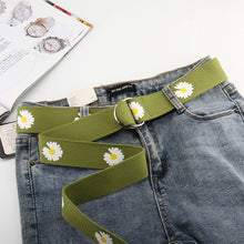 Load image into Gallery viewer, Small Daisy Print Canvas Women Belts Casual Candy Colors Waistband Pink Red 130cm girl Belt Harajuku Fashion 2020 NEW Strap