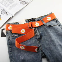 Load image into Gallery viewer, Small Daisy Print Canvas Women Belts Casual Candy Colors Waistband Pink Red 130cm girl Belt Harajuku Fashion 2020 NEW Strap