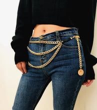 Load image into Gallery viewer, New Fashion Girls Metal Waist Chain Gold Plated Belt Decoration Belt for Dresses Women Circle Metal String Designer Belts
