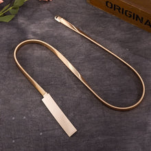 Load image into Gallery viewer, Women round Button Design Belt Metal Cummerbund Clasp Front Stretch Waistband Gold Silver elastic Waist Belt Chain Belt
