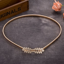 Load image into Gallery viewer, Women round Button Design Belt Metal Cummerbund Clasp Front Stretch Waistband Gold Silver elastic Waist Belt Chain Belt
