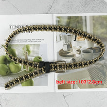 Load image into Gallery viewer, 2020 waist chain belt silver metal belts for women luxury brand ketting riem cinturon mujer rock hip hop dress belt pant fashion
