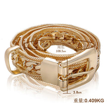 Load image into Gallery viewer, 2020 waist chain belt silver metal belts for women luxury brand ketting riem cinturon mujer rock hip hop dress belt pant fashion

