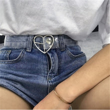 Load image into Gallery viewer, Women's Cute Transparent Belt Female Heart Buckle Waist Sweet Belt Fashion Waistband Ladies Jeans Dress Belt
