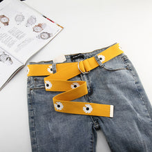 Load image into Gallery viewer, Small Daisy Print Canvas Women Belts Casual Candy Colors Waistband Pink Red 130cm girl Belt Harajuku Fashion 2020 NEW Strap
