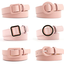 Load image into Gallery viewer, New Belts For Women Luxury Brand PU Leather Belts Casual High Quality Female Waist Belt Red Black Waistband Trousers Jeans
