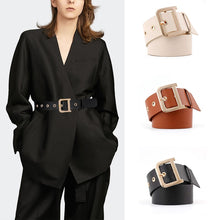 Load image into Gallery viewer, Top Quality Ladies Fashion Latest  Metal Square Pin Buckle Belt Jeans Wild Luxury Brand The Women Belt For Jean
