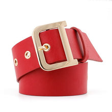 Load image into Gallery viewer, Top Quality Ladies Fashion Latest  Metal Square Pin Buckle Belt Jeans Wild Luxury Brand The Women Belt For Jean
