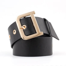 Load image into Gallery viewer, Top Quality Ladies Fashion Latest  Metal Square Pin Buckle Belt Jeans Wild Luxury Brand The Women Belt For Jean
