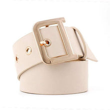 Load image into Gallery viewer, Luxury Belt With Metal Buckle Black Wide Leather Women Waist Belts White Brown Ladies Dress Corset Belts cinturones para mujer
